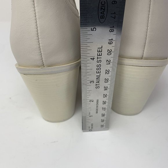 Steve Madden Thorn THOR07S1 Ankle Boots Women 11 Bone Pointed Toe Side Zip S0538 - Picture 10 of 14